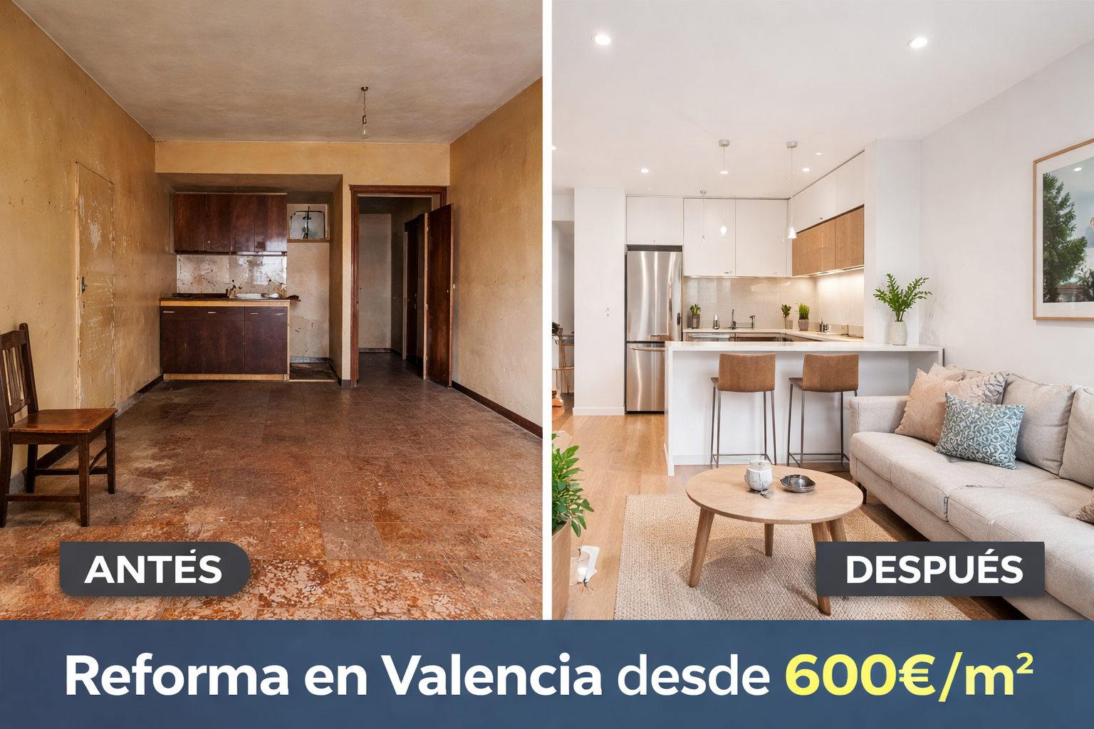 precio reforma piso Valencia ejemplo real